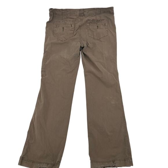 Anthropologie Y2K Green Cargo Pants Size 14 Grunge Indie Distressed - Picture 8 of 9